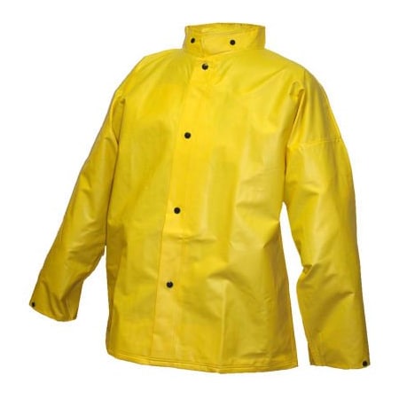Tingley Tingley J56207 DuraScrim Storm Fly Front Jacket, Yellow, Hood Snaps, XL J56207.XL